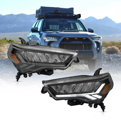 LED bloc optique avant Reflection Bowl chromé pour 2014–2022 Toyota 4Runner 5th Gen (N280) – vue 2 – NOVADOMIO