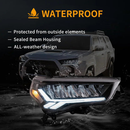 LED bloc optique avant Reflection Bowl chromé pour 2014–2022 Toyota 4Runner 5th Gen (N280) – vue 8 – NOVADOMIO