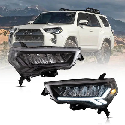 LED bloc optique avant Reflection Bowl chromé pour 2014–2022 Toyota 4Runner 5th Gen (N280) – NOVADOMIO