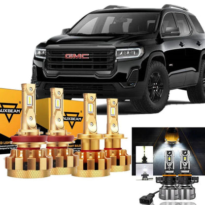 pour 2007-2012 GMC Acadia F-16 Plus série CANbus intégré qualité automobile 14000LM Ampoules LED kit feux de route /