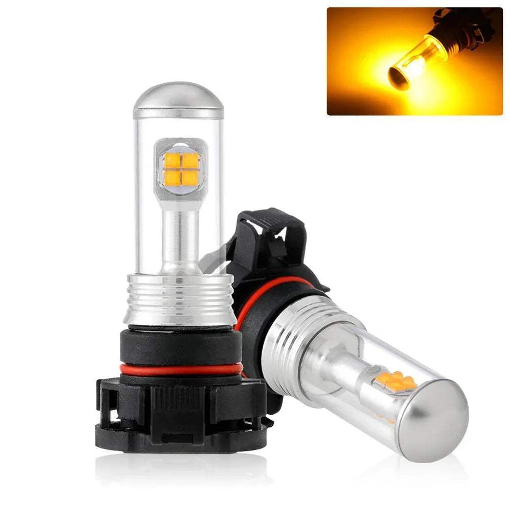 (2pcs/set) SMD 20W 7000LM Natural blanc/orange Ampoules antibrouillard LED – vue 20