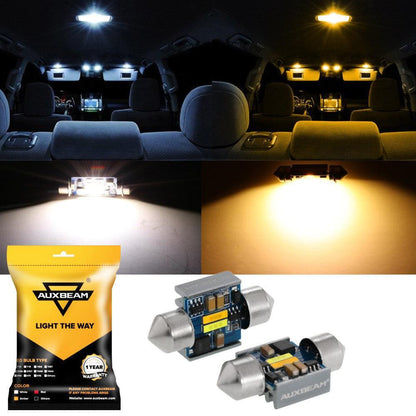 Lot de 2 bicolore à commutation 31 mm DE3175 DE3021 DE3022 1.22″ 1860CSP 6 500 K blanc froid& 5 000 K Natural blanc LED