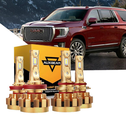 Kit d’ampoules LED feux de route/croisement F-16 Plus série CAN-bus intégré 14 000 lm pour 2016 GMC Yukon (avec phares