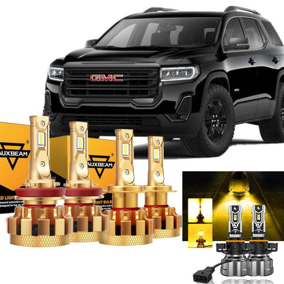 pour 2007-2012 GMC Acadia F-16 Plus série CANbus intégré qualité automobile 14000LM Ampoules LED kit feux de route /