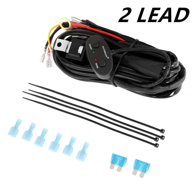 Wiring Harness 10FT, Customized pour AUXBEAM 6 Modes Barres LED, 12V 40A Relay pour Switching Between Different Modes – vue…