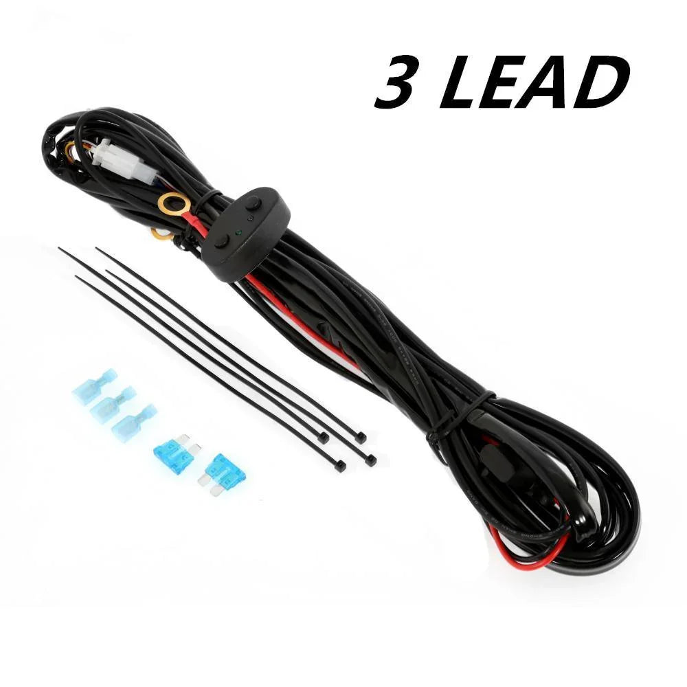 Wiring Harness 10FT, Customized pour AUXBEAM 6 Modes Barres LED, 12V 40A Relay pour Switching Between Different Modes – vue…