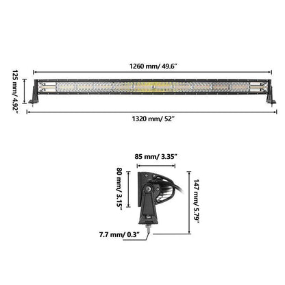 6 modes série orange et blanc Barres LED – vue 18 – NOVADOMIO