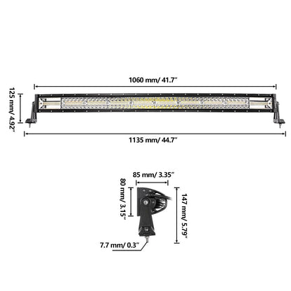 6 modes série orange et blanc Barres LED – vue 19 – NOVADOMIO