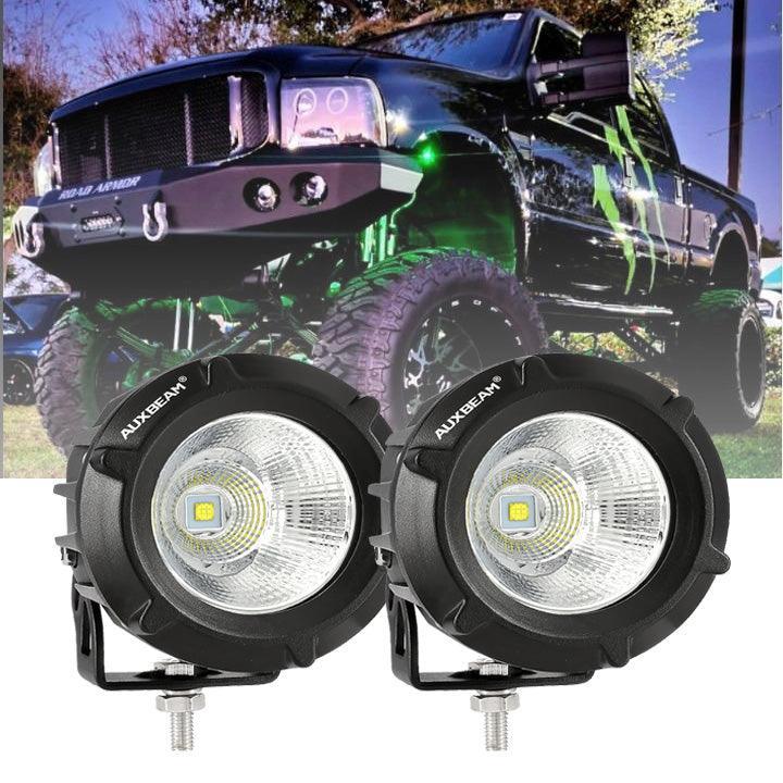 3.5 Inch 50W Round/Square LED Driving Lights Combo blanc/Yellow avec wiring harness pour 2000 FORD F250