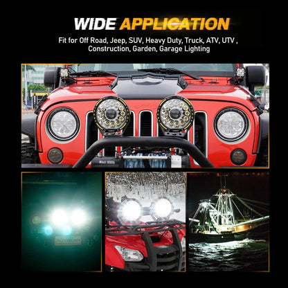 360 PRO série 7 pouces/9 pouces 360-PRO série Offroad Projecteurs LED longue portée+orange/noir Covers (Optional) – vue 20