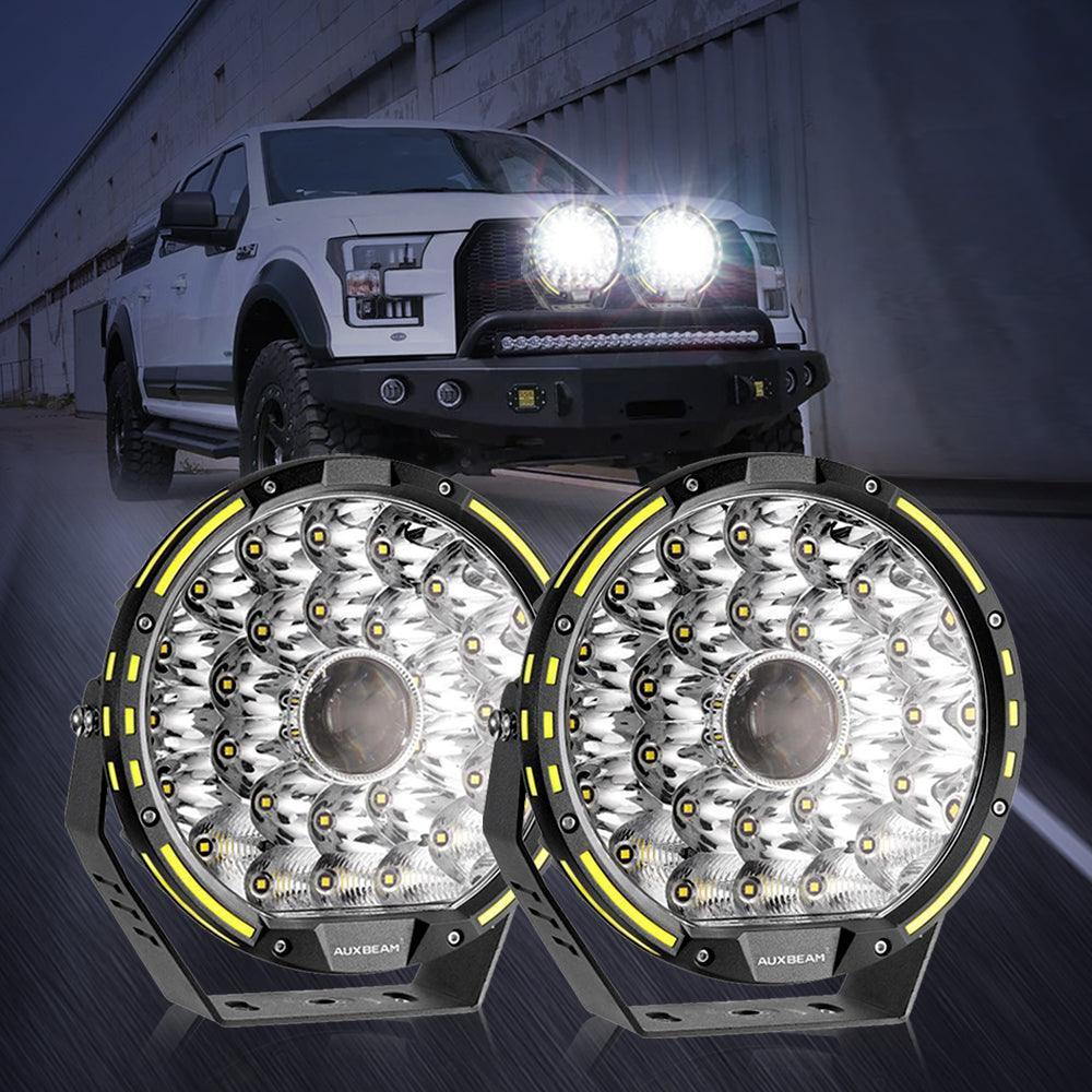 (2pcs/set) 9 INCH 270W 37776LM 360-PRO série Custom Lens LED Driving Lights+orange/noir Covers(Optional) pour pour Ford F150…
