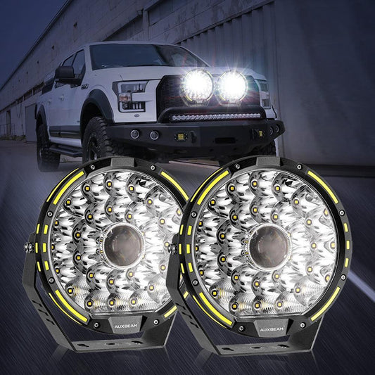 (2pcs/set) 9 INCH 270W 37776LM 360-PRO série Custom Lens LED Driving Lights+orange/noir Covers(Optional) pour pour Ford F150…