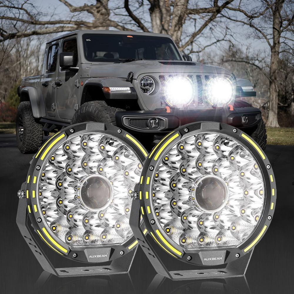 (2pcs/set) 9 INCH 270W 37776LM 360-PRO série Custom Lens Offroad LED Driving Lights+orange/noir Covers(Optional) pour JEEP W…