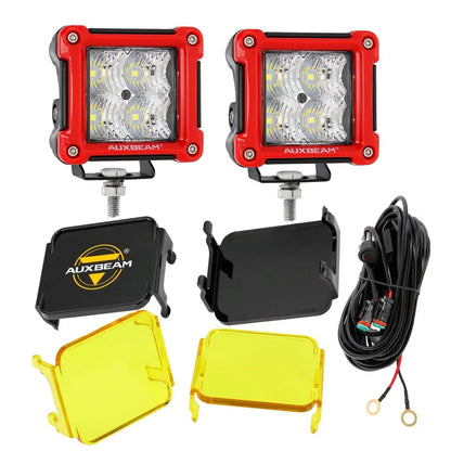 3″ 40 W projecteurs LED compacts Spot/Flood cadre multicolore avec faisceau électrique pour Jeep – vue 48 – NOVADOMIO