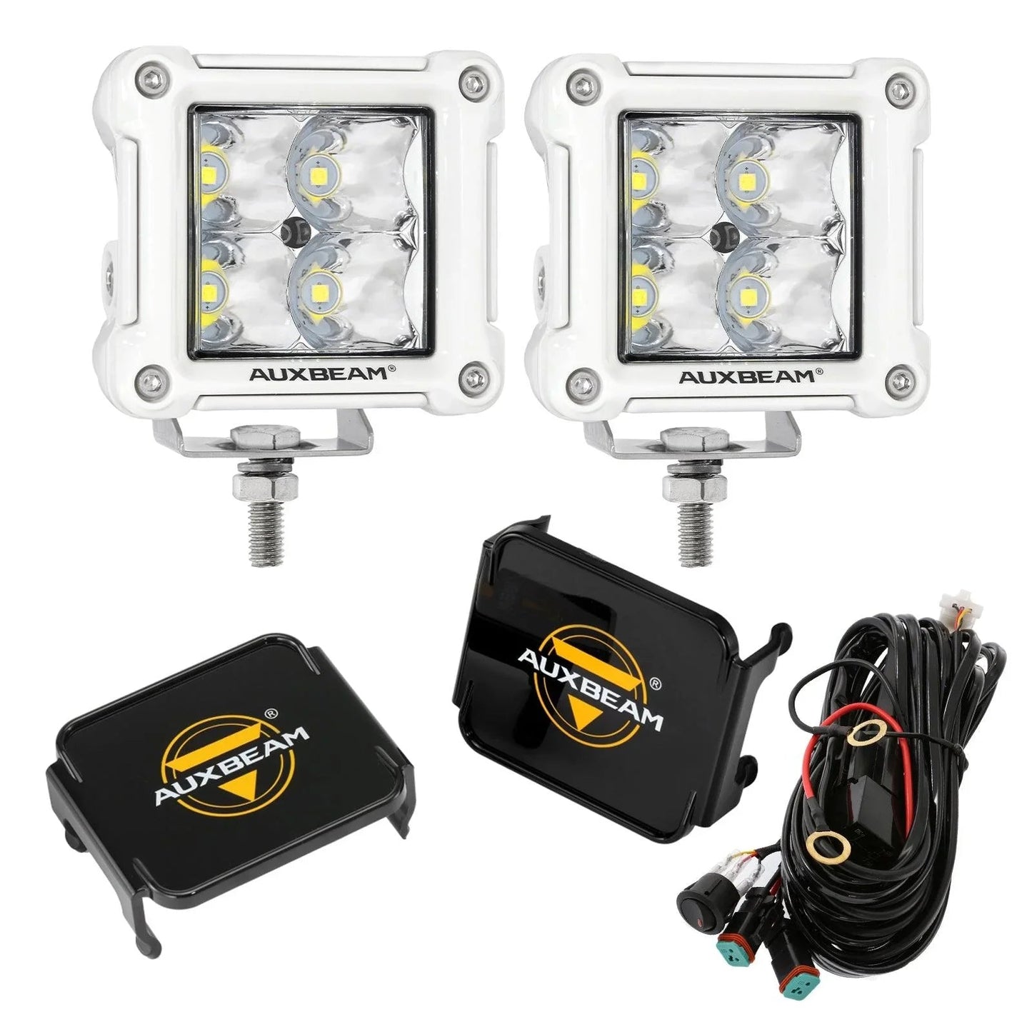 3 Inch 40W LED Pods Light Spot/Flood Multicolor frame avec wiring harness pour SUV ATV UTV Trucks Pickup Boat – vue 41