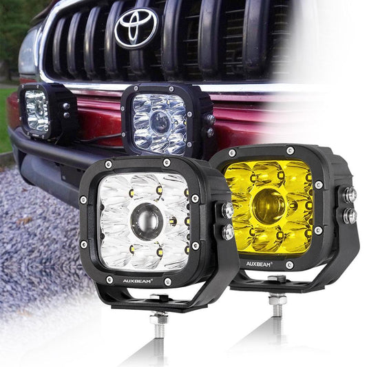 (2pcs/4pcs set) 5 Inch 110W blanc/orange Spot Light LED Driving Lights pour Toyota Tacoma