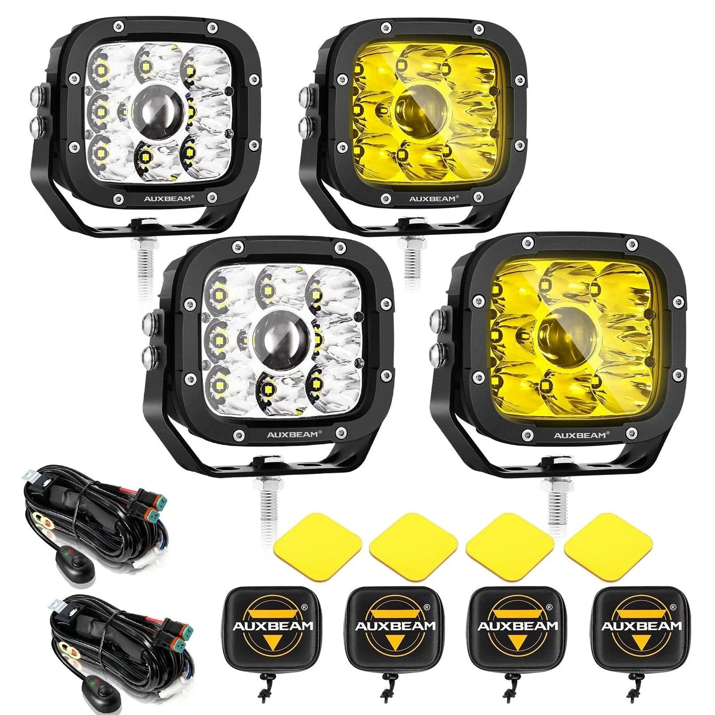 5 Inch 110W blanc/orange Spot Light LED Driving Lights pour Dodge Ram 1500/2500/3500 – vue 31