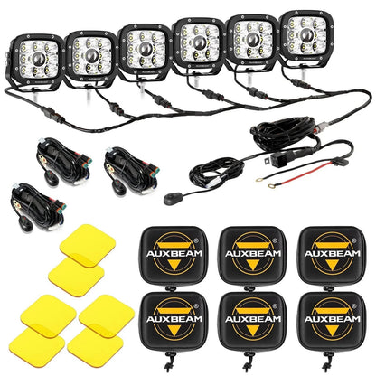6/8Pcs 5 pouces 132W orange DRL Projecteurs LED compacts avec Power Harness – vue 13 – NOVADOMIO
