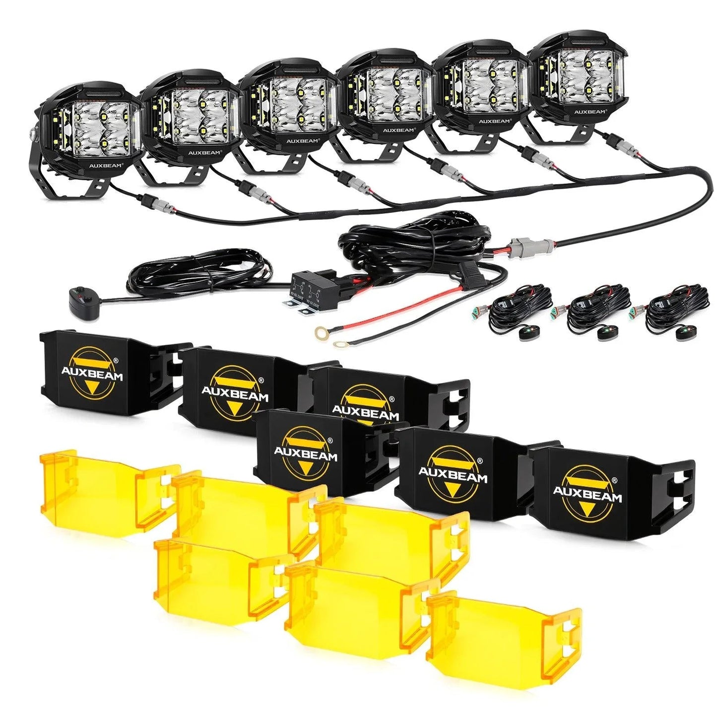 V-MAX série | 4 Inch 92W 8960LM faisceau combiné Side Shooter LED Round Pod Lights avec orange DRL – vue 17