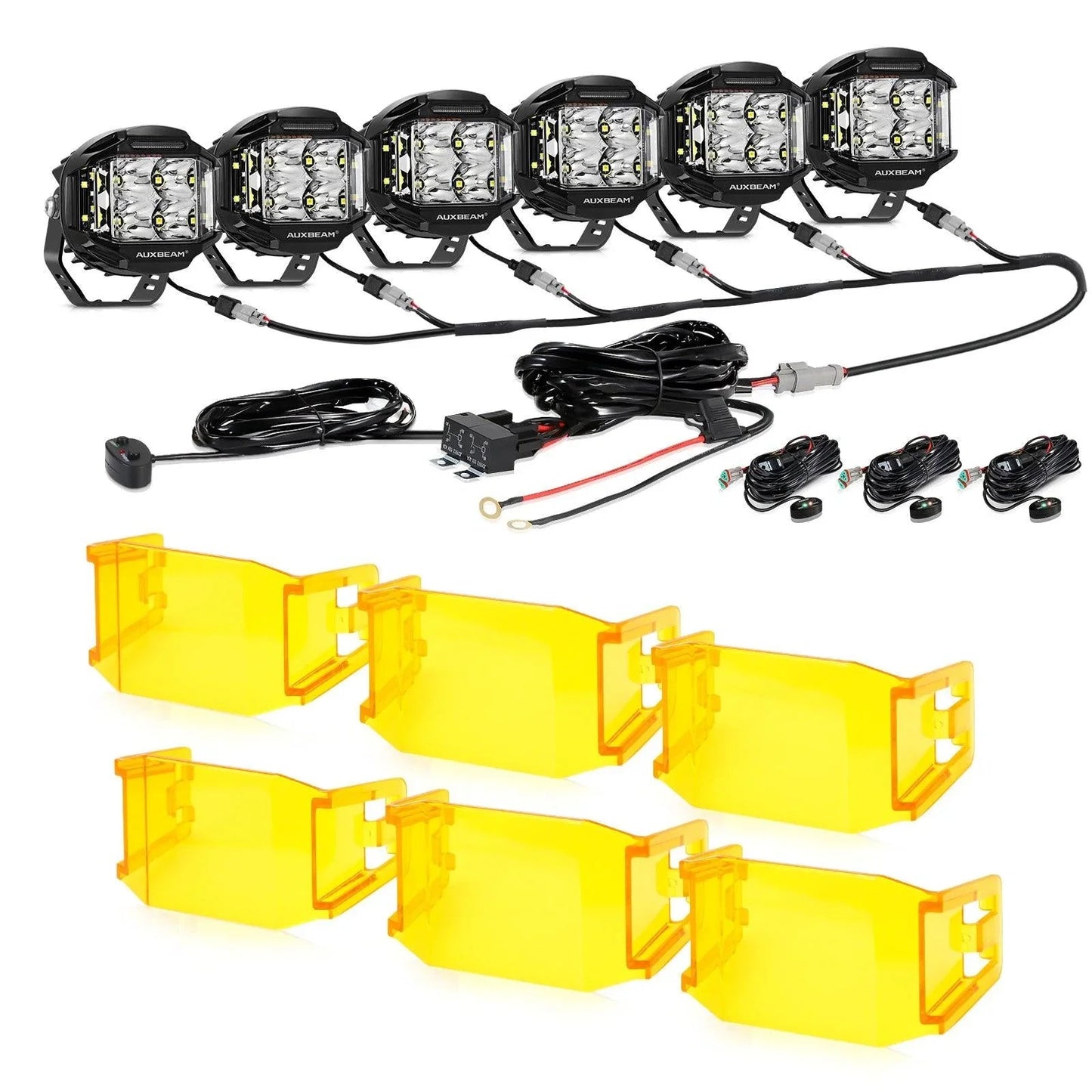 V-max série 6Pcs Side Shooter Pod Lights avec Power Harness – vue 29