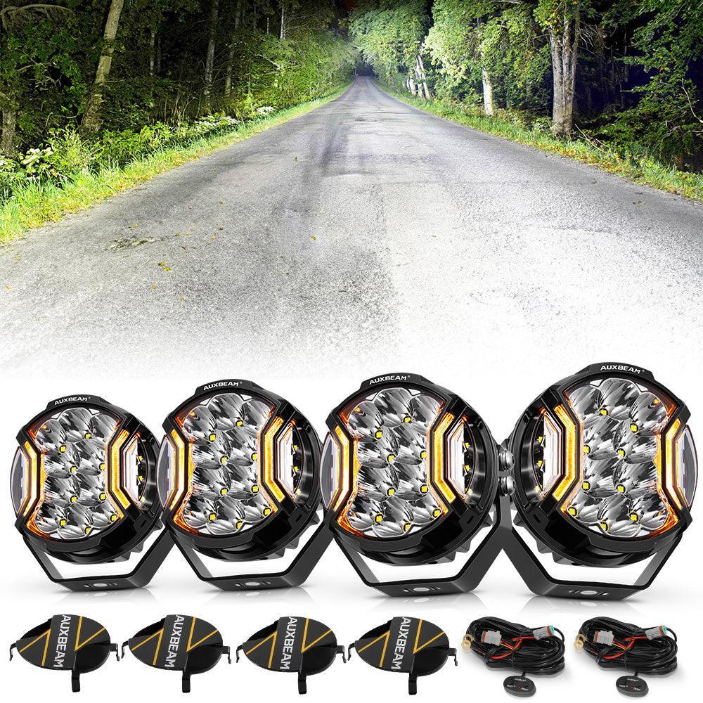 V-ULTRA série | 5 Inch 172W LED Side Shooter blanc Pod Lights avec orange DRL – vue 14
