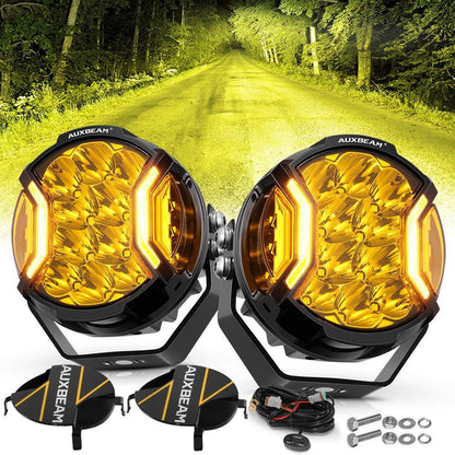V-ULTRA série | 5″ 172 W éclairage LED latéral orange projecteurs LED compacts avec orange DRL – NOVADOMIO