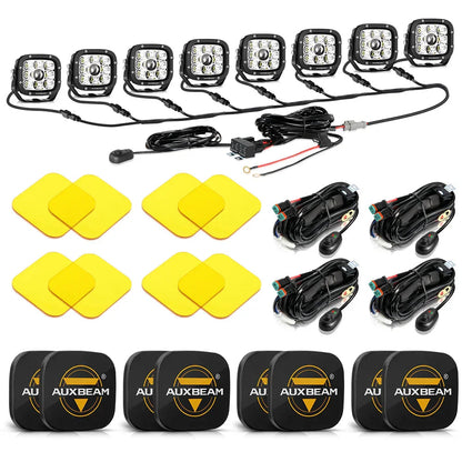 XP-ULTRA série 5 pouces 110W 11000LM blanc/orange Projecteurs LED longue portée Pods Light – vue 42 – NOVADOMIO