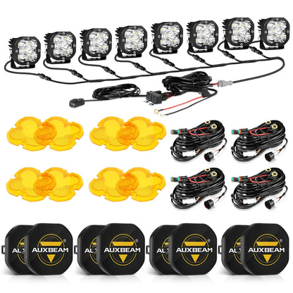 XP-ULTRA série 3″ 80 W 9 600 lm projecteurs LED compacts blanc&orange – vue 51 – NOVADOMIO
