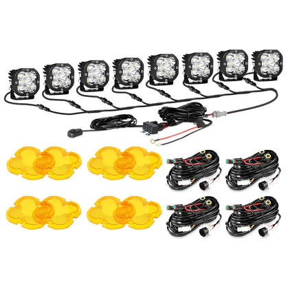 XP-ULTRA série 3″ 80 W 9 600 lm projecteurs LED compacts blanc&orange – vue 52 – NOVADOMIO