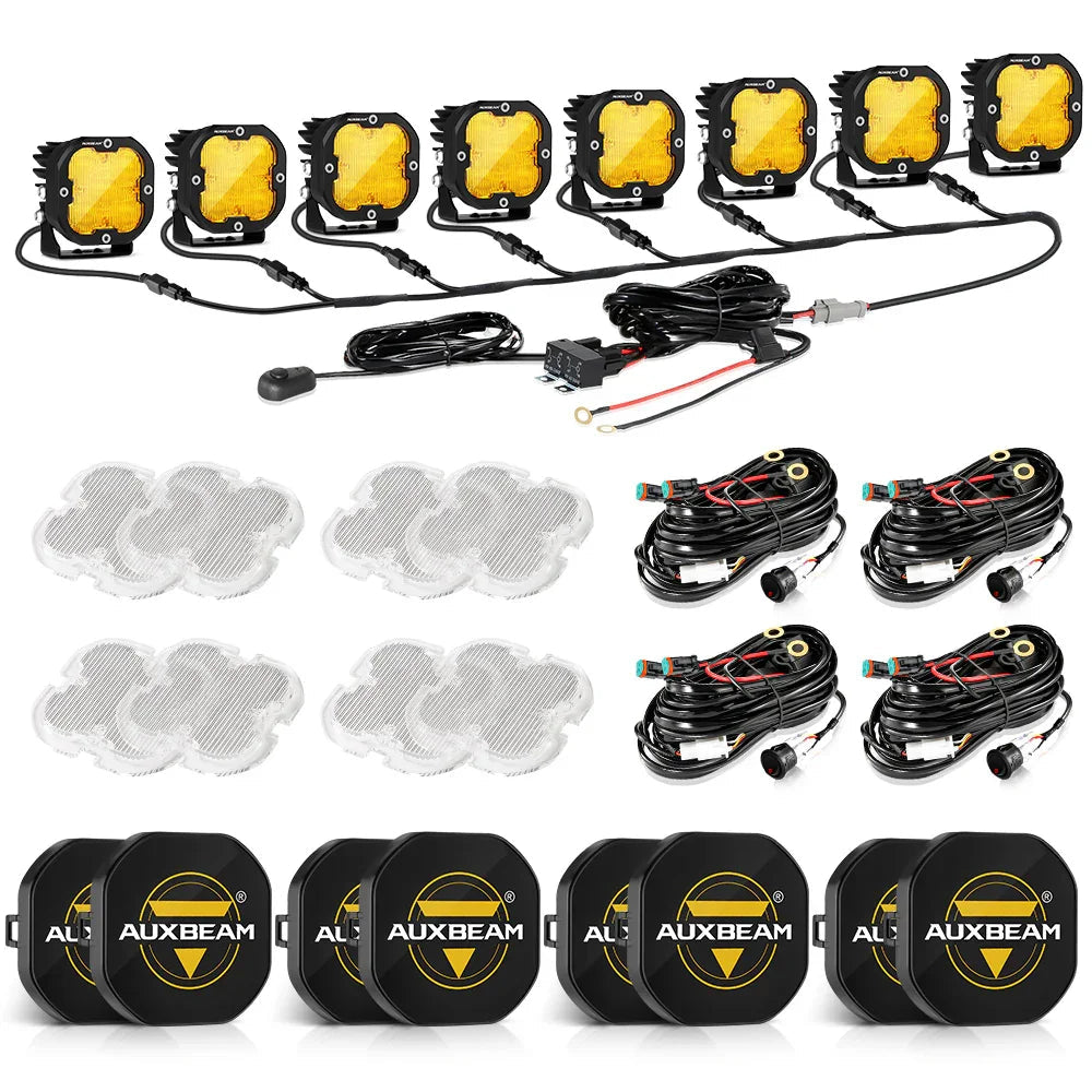 XP-ULTRA série 3 Inch 80W 9600LM LED Pods Lights blanc&orange – vue 55