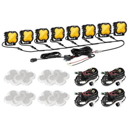 XP-ULTRA série 3″ 80 W 9 600 lm projecteurs LED compacts blanc&orange – vue 56 – NOVADOMIO
