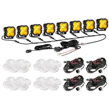 XP-ULTRA série 3″ 80 W faisceau combiné projecteurs LED compacts orange&blanc tout-terrain feux – vue 17 – NOVADOMIO