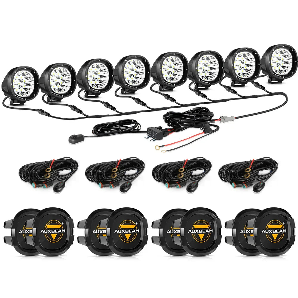 P4 série | 4 Inch 90W Round LED Driving Lights Spot blanc Pod Lights – vue 20