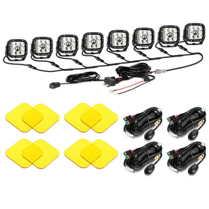 XP-ULTRA série 5 pouces 110W 11000LM blanc/orange Projecteurs LED longue portée Pods Light – vue 44 – NOVADOMIO