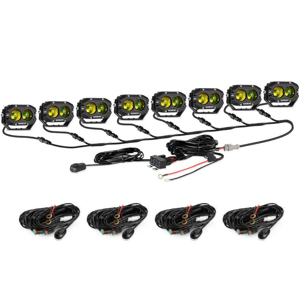 R4 série | 4 Inch 60W LED Pods orange Spot Driving Light – vue 15