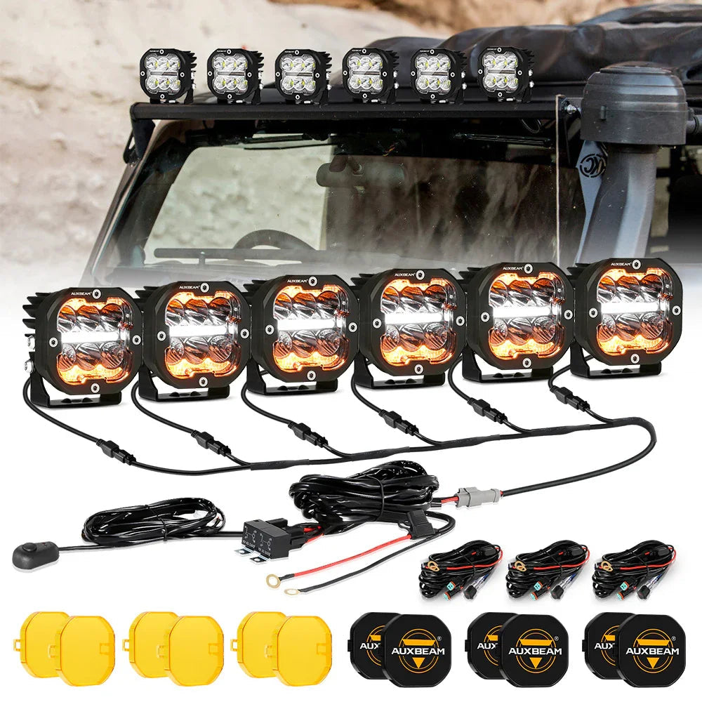 XP-ULTRA série 3 Inch 84W LED Combo Pod Light tout-terrain avec blanc DRL&orange clignotant Light – vue 12