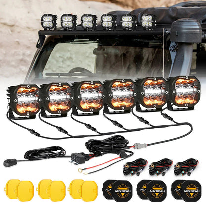 XP-ULTRA série 3″ 84 W LED Combo projecteur LED compact tout-terrain avec blanc DRL&orange clignotant – vue 12 – NOVADOMIO