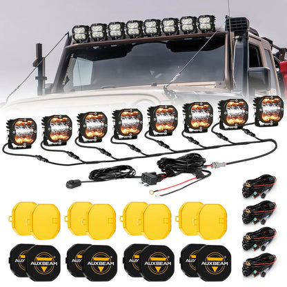 XP-ULTRA série 3″ 84 W LED Combo projecteur LED compact tout-terrain avec blanc DRL&orange clignotant – vue 13 – NOVADOMIO