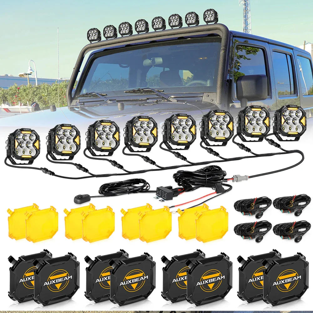 CUBE-Z série 4 Inch Projecteurs LED compacts tout-terrain avec blanc DRL & orange clignotant Lights – vue 34