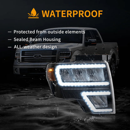 LED bloc optique avant Reflection Bowl pour 2009–2014 Ford F150 12th Gen – vue 11 – NOVADOMIO