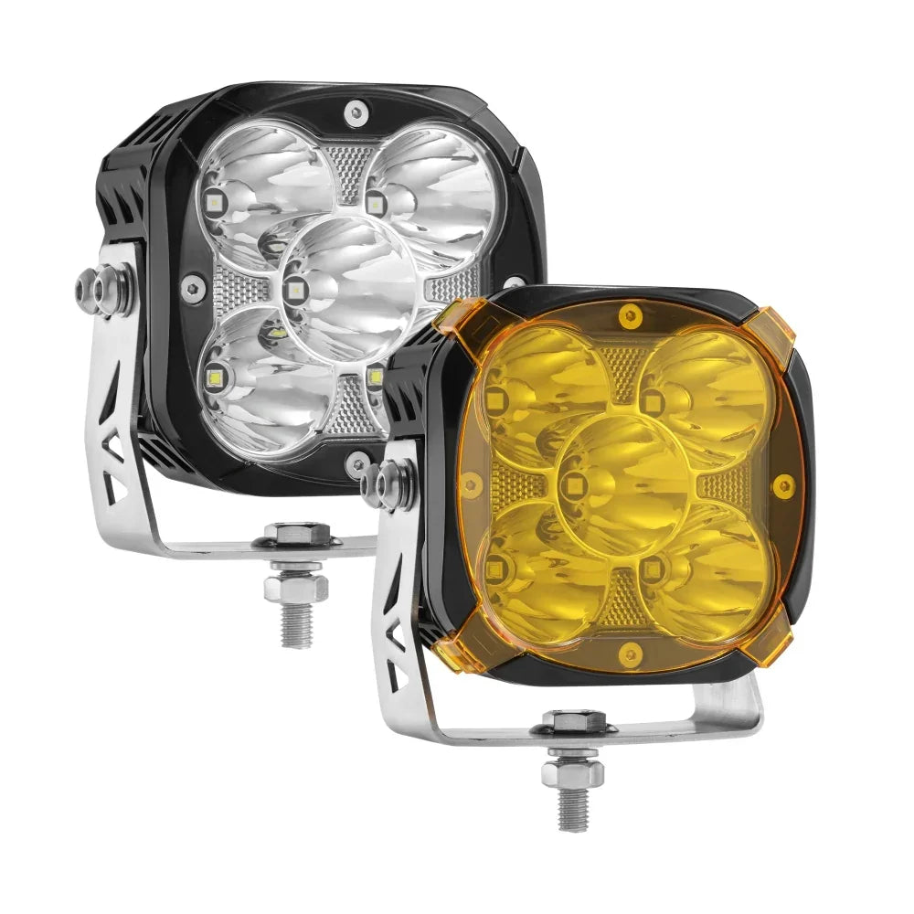 XP-ULTRA série 4.5 Inch faisceau longue portée Projecteurs LED compacts tout-terrain avec rétroéclairage orange