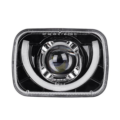 7×6″ optique scellée phares LED avec feux de route/croisement & orange clignotant blanc DRL pour Jeep Wrangler YJ 1987–1995
