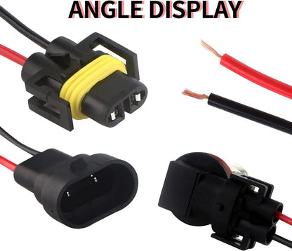 H11 LED phare Socket Male & Female Adapter faisceau électrique Connector pour phare/antibrouillard lot de 4 – vue 3