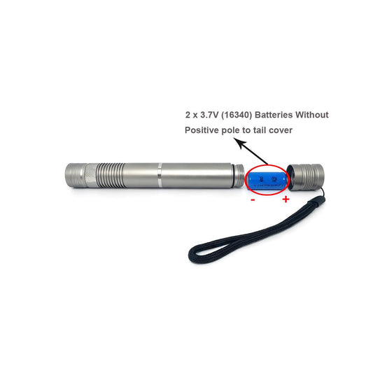 Torche laser bleue étanche focalisable, bleu pur 450 nm 5mw classe IIIB – vue 2