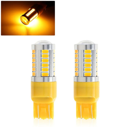 T20 7443 7440 LED clignotant Light Rear/Front, Side Maker Light 20W 4000LM 3500K orange 33LED série – 2 ampoules – vue 12