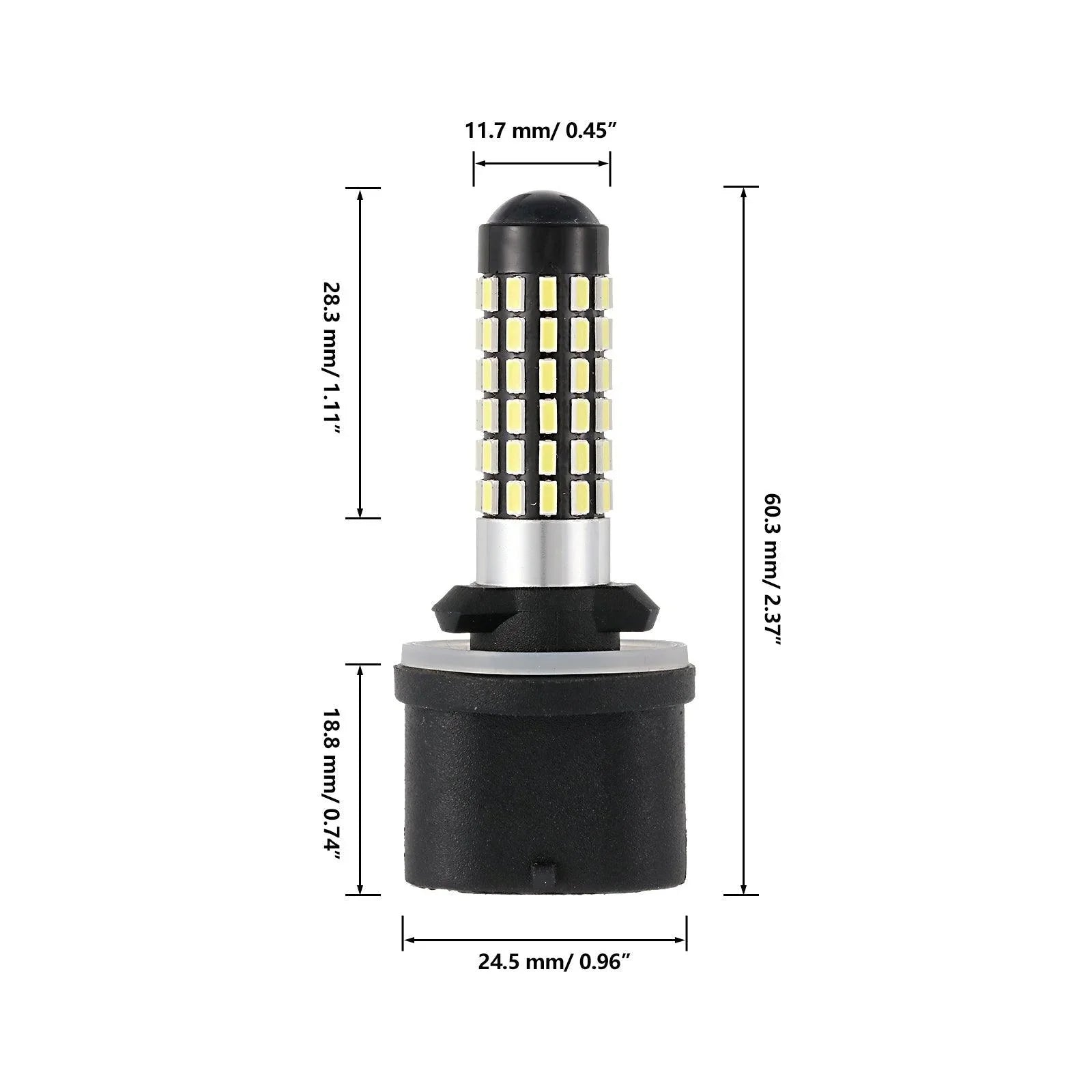 (2pcs/set) 880 881 2000LM 360°avec Projector blanc froid Ampoules antibrouillard LED/DRL – vue 3