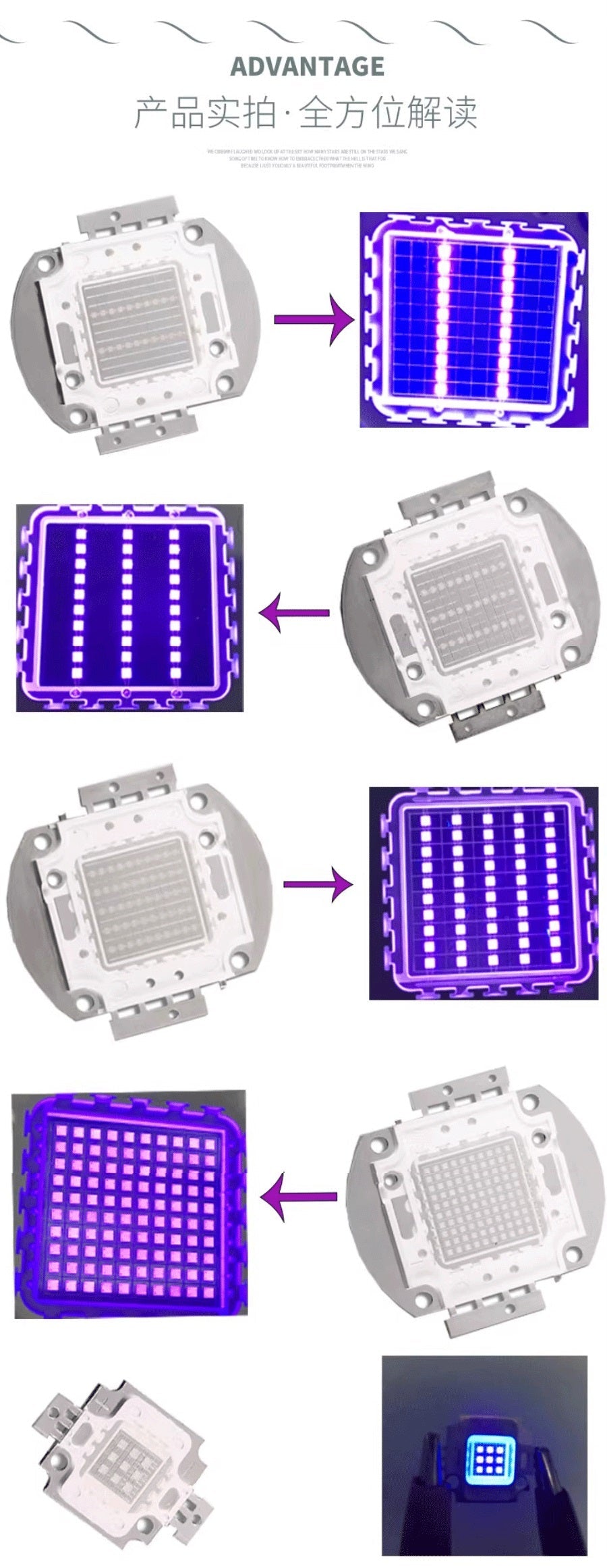 Lampe de polymérisation UV 365 nm-430 nm LED outil de détection de stérilisation fluorescente violette – vue 11