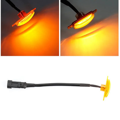 Lot de 4 LED avant feux de calandre de capot style Raptor orange éclairage pour pick-up tout-terrain SUV (orange Shell/