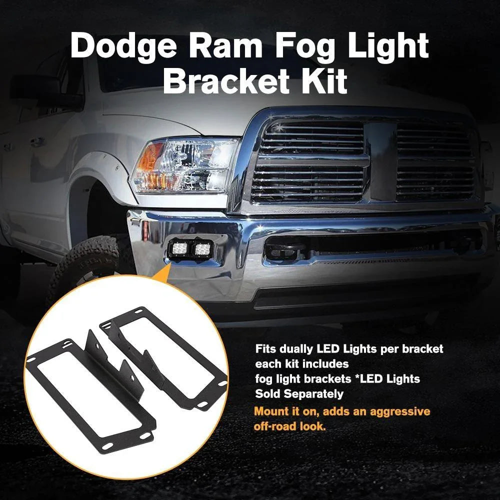 3 Inch LED Pods Lights avec Additional orange Covers & Dual Fog lights Hidden Bumper Mount Bracket pour Dodge Ram 2500 3500…