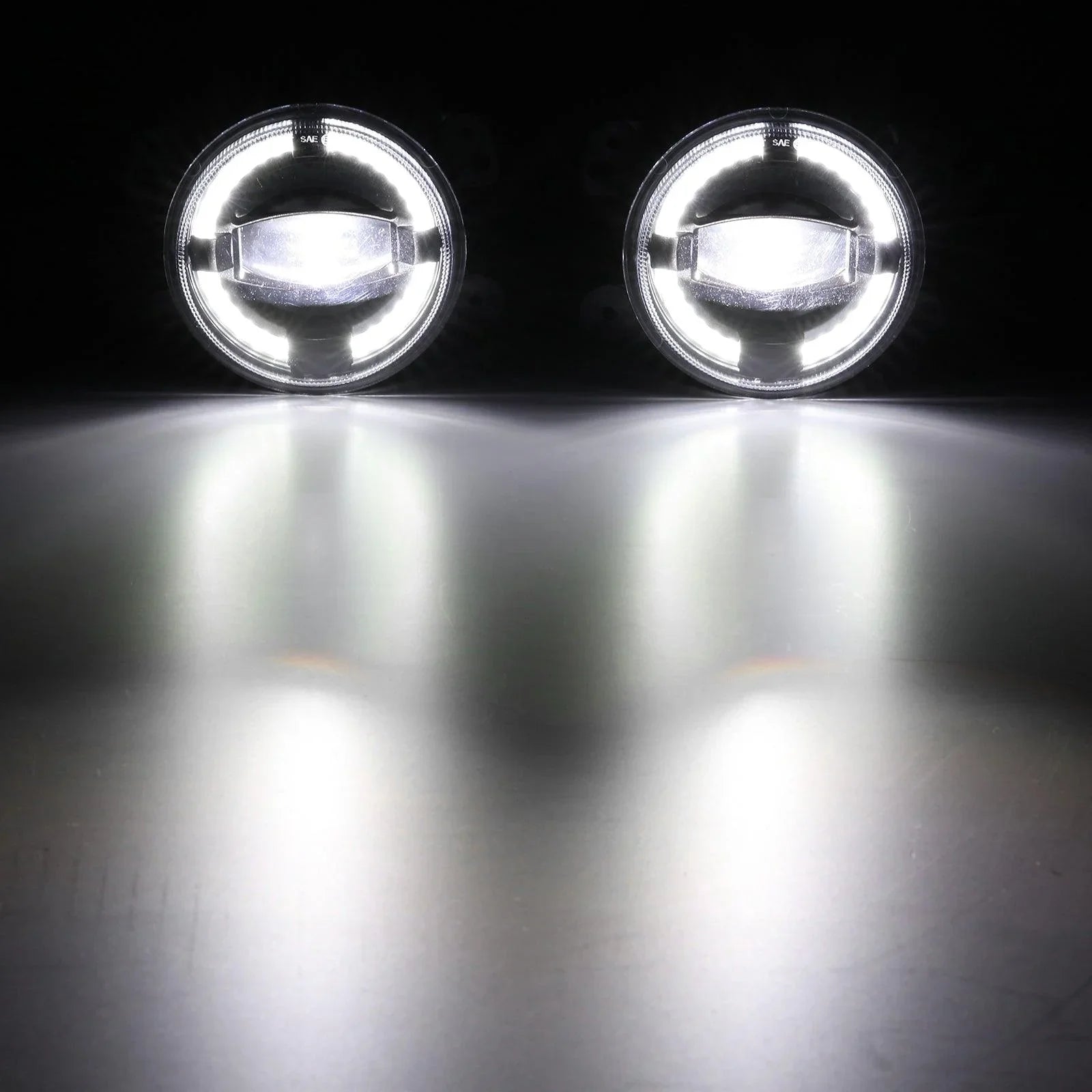 (2pcs/set) 4" 60W LED Fog Lights avec blanc Halo Ring DRL pour Jeep Wrangler JK/ Jeep Grand Cherokee/ Dodge – vue 5